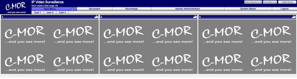 C-MOR Video Surveillance Web Interface